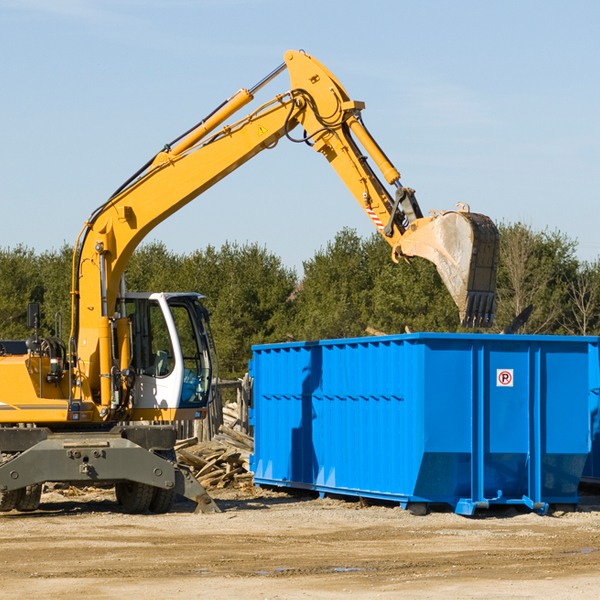 what size residential dumpster rentals are available in Talala OK